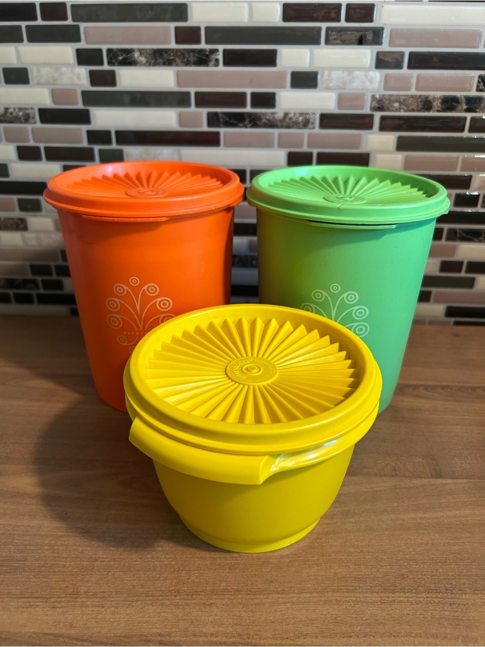 Vintage Tupperware Servalier Canisters Food Storage Set of 3